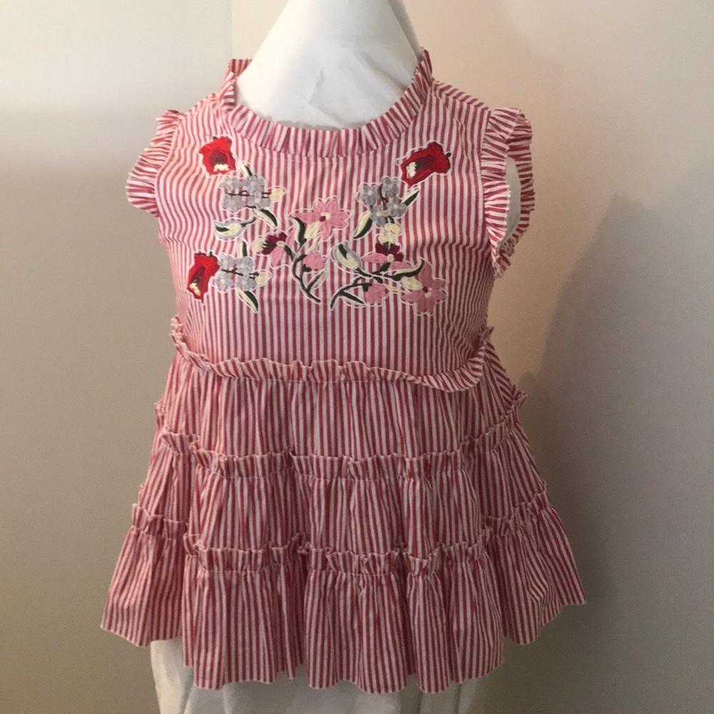 Embroidered babydoll top
